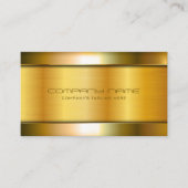 Glanzend Gouden Metaalblik Luxe Roestvrij staal Visitekaartje (Voorkant)
