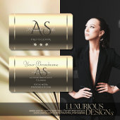 Glanzend Gouden Optiek Sparkling Diamonds Initiale Visitekaartje