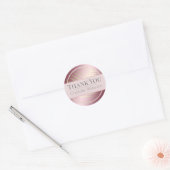 Glanzend gouden palmblad op Blush Pink met glitter Ronde Sticker (Envelop)