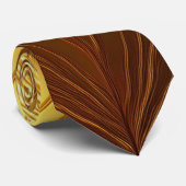 Glanzend gouden patroon stropdas (Opgerold)