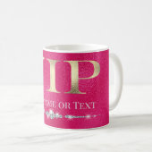 Glanzend Gouden VIP op Heet Roze Koffiemok (Voorkant rechts)