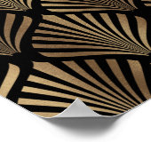 Glanzend gouden zwart huwelijks welkomstbord poster (Hoek)