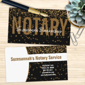 Glanzend goudglitter op zwart, aangepast geluid visitekaartje