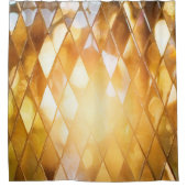 Glanzend goudmozaïekglas douchegordijn (Voorkant)
