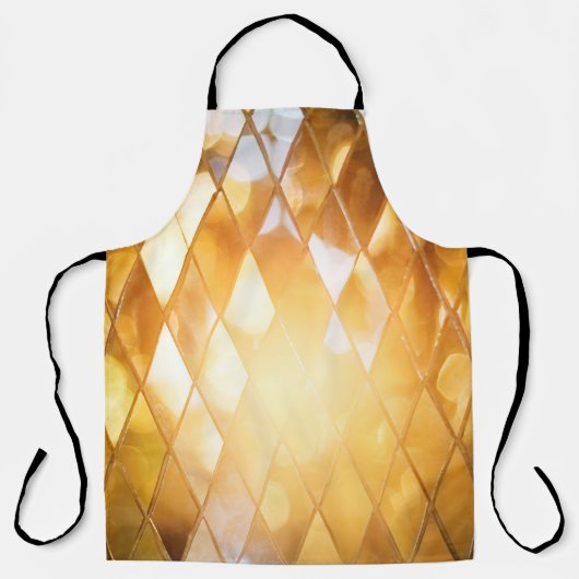 Glanzend goudmozaïekglas schort (Voorkant)