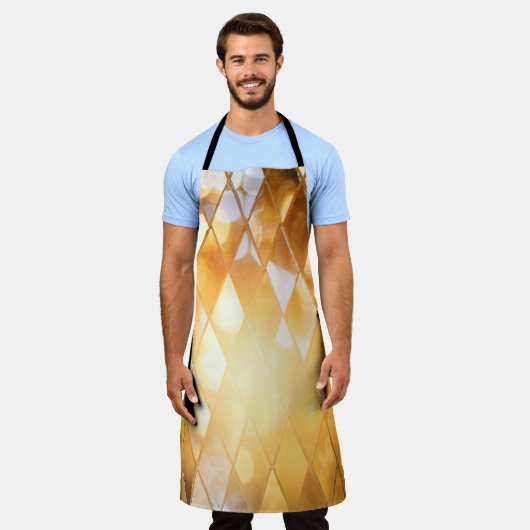 Glanzend goudmozaïekglas schort (Gedragen)