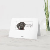 Glanzend Grijs Wenskaart Kaart (Achterkant)