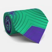 Glanzend groen en Paars ~ origineel ~ Stropdas (Opgerold)