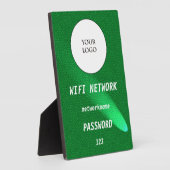 Glanzend Groen Leren Delen Wifi Internet Fotoplaat (Zijkant)