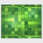 Glanzend groen mozaïekpatroon cadeaupapier (Vlak)