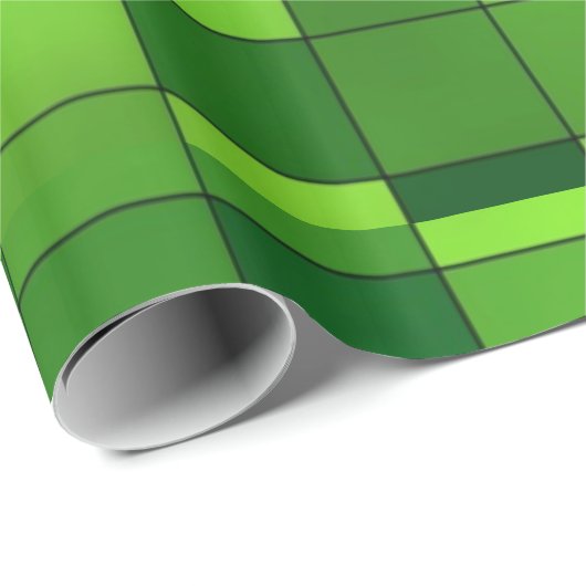 Glanzend groen mozaïekpatroon cadeaupapier (Rol Hoek)