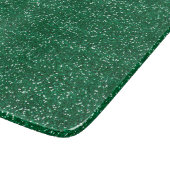 Glanzend groen & zilver glitter snijplank (Hoek)