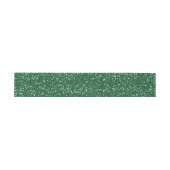 Glanzend groen & zilver glitter uitnodigingen wikkel (Vlak)