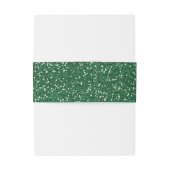 Glanzend groen & zilver glitter uitnodigingen wikkel (Achterkant Voorbeeld)