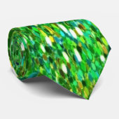 Glanzend groene vakantie bling stropdas (Opgerold)