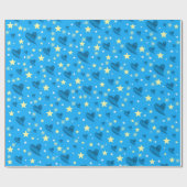 glanzend, harten, kleurrijk, sterren, metaal, goud cadeaupapier (Vlak)