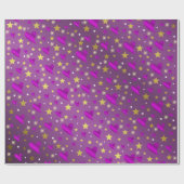 glanzend, harten, kleurrijk, sterren, metaal, goud cadeaupapier (Vlak)