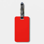 Glanzend, helder rood snoep bagagelabel (Achterkant verticaal)