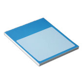 Glanzend heldere blauwe achtergrond notitieblok (Schuin)