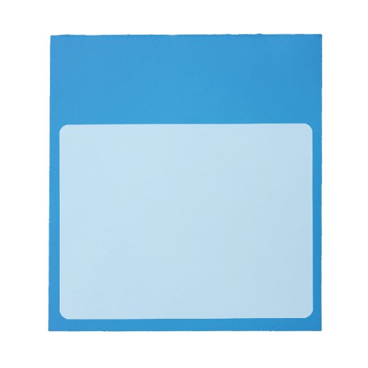 Glanzend heldere blauwe achtergrond notitieblok (Voorkant)
