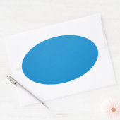 Glanzend heldere blauwe achtergrond ovale sticker (Envelop)