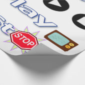 Glanzend het Verpakken Document Pauze, Spel einde Cadeaupapier (Hoek)