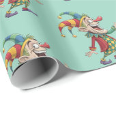 Glanzend Inpakpapier 1 April Clown (Rol Hoek)