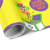 Glanzend Inpakpapier 1 April Clown (Rol Hoek)