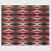 Glanzend inpakpapier Abstract Rood Zwart Wit (Vlak)