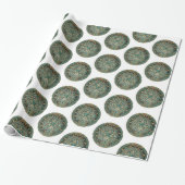 Glanzend Inpakpapier, Azteken Cadeaupapier (Uitgerold)