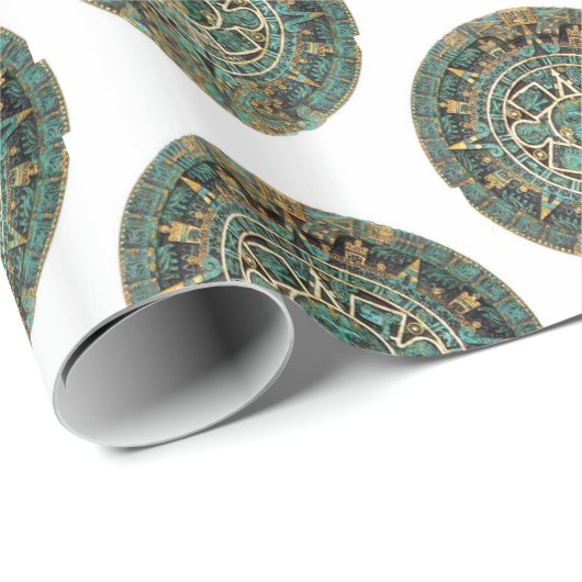 Glanzend Inpakpapier, Azteken Cadeaupapier (Rol Hoek)