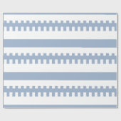 Glanzend Inpakpapier Blauw & Wit Streep (Vlak)