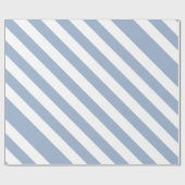 Glanzend Inpakpapier Blauw & Wit Streep (Vlak)