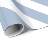 Glanzend Inpakpapier Blauw & Wit Streep (Rol Hoek)