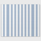 Glanzend Inpakpapier Blauw & Wit Streep (Vlak)