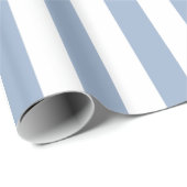 Glanzend Inpakpapier Blauw & Wit Streep (Rol Hoek)