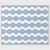 Glanzend Inpakpapier Blauw & Wit Streep (Vlak)
