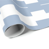 Glanzend Inpakpapier Blauw & Wit Streep (Rol Hoek)