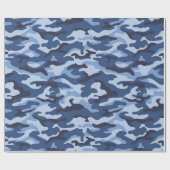 Glanzend Inpakpapier Blauwe Leger (Vlak)