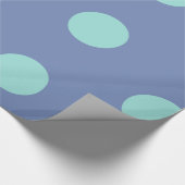 Glanzend inpakpapier Blauwe Stippen (Hoek)