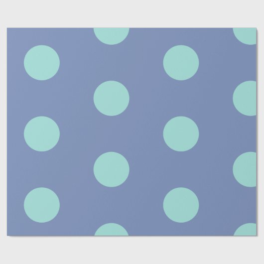 Glanzend inpakpapier Blauwe Stippen (Vlak)