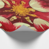 Glanzend Inpakpapier, Bloemen Cadeaupapier (Hoek)
