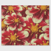 Glanzend Inpakpapier, Bloemen Cadeaupapier (Vlak)