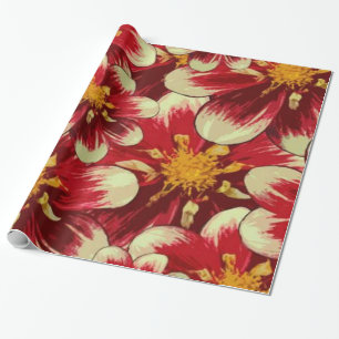 Glanzend Inpakpapier, Bloemen Cadeaupapier