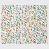 Glanzend Inpakpapier, Bloemen Cadeaupapier (Vlak)