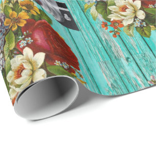 Glanzend Inpakpapier Bloemen Fotografie