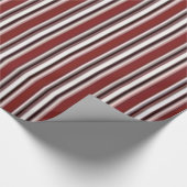 Glanzend inpakpapier Bourgondische strepen (Hoek)