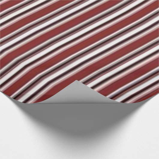 Glanzend inpakpapier Bourgondische strepen (Hoek)
