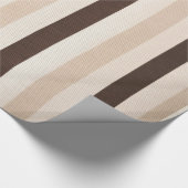 Glanzend inpakpapier bruin beige wit (Hoek)
