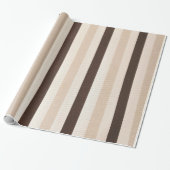 Glanzend inpakpapier bruin beige wit (Uitgerold)